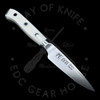 Perfect Edge Cutlery Shiro Hane 3.5in Paring Knife CTS-BD1 Stainless Blade White Corian Handle