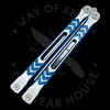 Revo Nexus Butterfly/Balisong Knife Aluminum Two-Tone Blue (4" Stonewash)