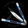 Revo Nexus Butterfly/Balisong Knife Aluminum Two-Tone Blue (4" Stonewash)