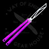 MachineWise Prysma PRO Purple Balisong Trainer 410SS (5.25" SW)