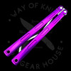 MachineWise Prysma PRO Purple Balisong Trainer 410SS (5.25" SW)