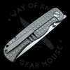TuyaKnife Wrath Frame Lock Knife Gray Frag Pattern Titanium (3.5" Belt Satin)