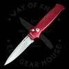 Piranha Bodyguard Automatic Knife Red (3.3" Stonewash)