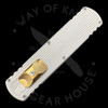 Rocket Designs Zulu Tactical Wharncliffe D/A OTF Silver/Bronze Aluminum (2.75" Satin) 