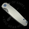 *Pre Owned* Holt Bladeworks Morpheus #549 Flipper 3.24" M390 Near Mirror Stonewashed Drop Point Blade (Lion Head), Field Machined Titanium Liner Lock