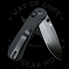 Knafs Lander 3 Drop Point Clutch Lock Knife Black G-10 (2.75" Black)