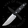 Vosteed Mink Fixed Blade Black Fragged Micarta (3.33" Stonewash)