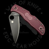 Spyderco Endela Burgundy Lightweight Sprint Run Micro Melt CTS-PD#1 (3.41" Black)