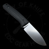 Asher Knives Lil' Buddy Fixed Blade Black G10 CPM 3V (3in Stonewashed)