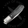 *Pre Owned* Pena X Series Raptor Bolster Lock Front Flipper Black Micarta M390 Reverse Tanto (2.875" Satin)
