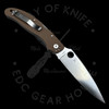*Pre Owned* 003 Spyderco Calypso Sprint Run Brown G-10 VG-10 (3.93" Satin) C54GBN