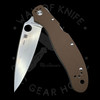 *Pre Owned* 003 Spyderco Calypso Sprint Run Brown G-10 VG-10 (3.93" Satin) C54GBN