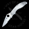 *Pre Owned* 003 Spyderco UpTern Stainless Steel Combo Edge (2.82" Satin) C261PS