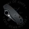 *Pre Owned* 003 Spyderco Para 3 Lightweight Black Spyderedge FRN CTS BD1N (2.93" DLC) C223SBBK