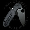 *Pre Owned* 003 Spyderco Para 3 Lightweight Black Spyderedge FRN CTS BD1N (2.93" DLC) C223SBBK