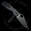 *Pre Owned* 003 Spyderco Para 3 Lightweight Black Spyderedge FRN CTS BD1N (2.93" DLC) C223SBBK