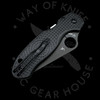 *Pre Owned* 003 Spyderco Para 3 Lightweight Black Spyderedge FRN CTS BD1N (2.93" DLC) C223SBBK