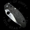 *Pre Owned* 003 Spyderco Manix 2 Marbled Carbon Fiber CPM 4V (3.37" Satin) C101MCFP2