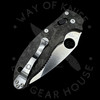 *Pre Owned* 003 Spyderco Manix 2 Marbled Carbon Fiber CPM 4V (3.37" Satin) C101MCFP2