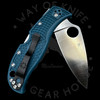 *Pre Owned* 003 Spyderco LeafJumper Blue Lightweight K390 (3.09" Satin) C262PBLK390