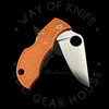 *Pre Owned* Spyderco Manbug Burnt Orange FRN HAP40 Sprint Run (1.97" Satin) MBORPE