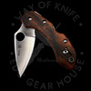 *Pre Owned* 003 Spyderco Dragonfly Mahogany Pakkawood HAP40/SUS410 (2.29" Satin) C28WDP