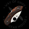 *Pre Owned* 003 Spyderco Dragonfly Mahogany Pakkawood HAP40/SUS410 (2.29" Satin) C28WDP