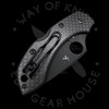 *Pre Owned* 003 Spyderco Dragonfly 2 Carbon Fiber CPM Cru-Wear (2.29" Black TiCN) C28CFPBK
