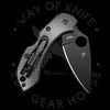 *Pre Owned* 003 Spyderco Dragonfly 2 Carbon Fiber CPM Cru-Wear (2.29" Black TiCN) C28CFPBK