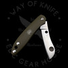 *Pre Owned* 003 Spyderco Roadie Olive Green N690Co (2.09" Satin) C189PGR