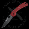 *Pre Owned* 003 Spyderco Goddard Lightweight Red FRN CPM 4V (3.66" Black TiCN) C16FPRDBK