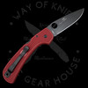 *Pre Owned* 003 Spyderco Goddard Lightweight Red FRN CPM 4V (3.66" Black TiCN) C16FPRDBK
