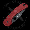 *Pre Owned* 003 Spyderco Goddard Lightweight Red FRN CPM 4V (3.66" Black TiCN) C16FPRDBK