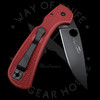 *Pre Owned* 003 Spyderco Goddard Lightweight Red FRN CPM 4V (3.66" Black TiCN) C16FPRDBK