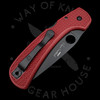 *Pre Owned* 003 Spyderco Goddard Lightweight Red FRN CPM 4V (3.66" Black TiCN) C16FPRDBK