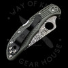 *Pre Owned* 003 Spyderco Delica 4 Foliage Green FRN Damascus (2.875" Damascus) C11PFGD4