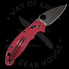*Pre Owned* 003 Spyderco Manix 2 Lightweight Red FRN CPM 4V (3.37" DLC) C101PRDBK2