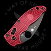 *Pre Owned* 003 Spyderco Manix 2 Lightweight Red FRN CPM 4V (3.37" DLC) C101PRDBK2