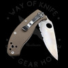 *Pre Owned* 003 Spyderco Tenacious Brown G-10 Partially Serrated CPM M4 (3.35" Satin) C122GBNM4PS
