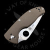 *Pre Owned* 003 Spyderco Tenacious Brown G-10 Partially Serrated CPM M4 (3.35" Satin) C122GBNM4PS