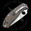 *Pre Owned* 003 Spyderco Tenacious Brown G-10 Partially Serrated CPM M4 (3.35" Satin) C122GBNM4PS