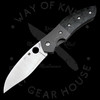 *Pre Owned* 003 Spyderco Myrtle Titanium / Carbon Fiber Framelock S30V (3.7" Satin) C194CFTIP