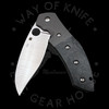 *Pre Owned* 003 Spyderco Myrtle Titanium / Carbon Fiber Framelock S30V (3.7" Satin) C194CFTIP