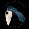 *Pre Owned* 003 Spyderco Dragonfly 2 Blue FRN K390 (2.28" Satin) C28FP2K390