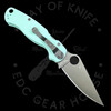 *Pre Owned* 003 Spyderco Paramilitary 2 Folding Knife 3.42" CPM-S90V Black DLC Plain Blade, Teal G10 Handles, Compression Lock - C81GPTLBK2