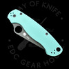 *Pre Owned* 003 Spyderco Paramilitary 2 Folding Knife 3.42" CPM-S90V Black DLC Plain Blade, Teal G10 Handles, Compression Lock - C81GPTLBK2