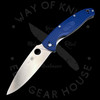 *Pre Owned* 003 Spyderco Resilience Blue FRN PlainEdge S35VN (4.25" Satin) C142PBL