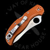 *Pre Owned* 003 Spyderco Stretch Burnt Orange FRN HAP40 (3.5" Satin) C90FBORE
