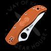 *Pre Owned* 003 Spyderco Stretch Burnt Orange FRN HAP40 (3.5" Satin) C90FBORE