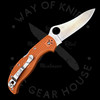 *Pre Owned* 003 Spyderco Stretch Burnt Orange FRN HAP40 (3.5" Satin) C90FBORE